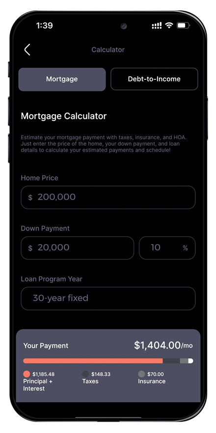 Boost LITE mortgage calculator
